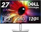 Dell U2724D UltraSharp 27 Inch QHD 1440p 120Hz IPS Black USB-C Monitor Silver view 1