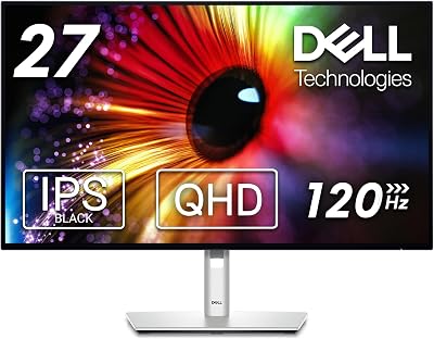 Dell U2724D UltraSharp 27 Inch QHD 1440p 120Hz IPS Black USB-C Monitor Silver