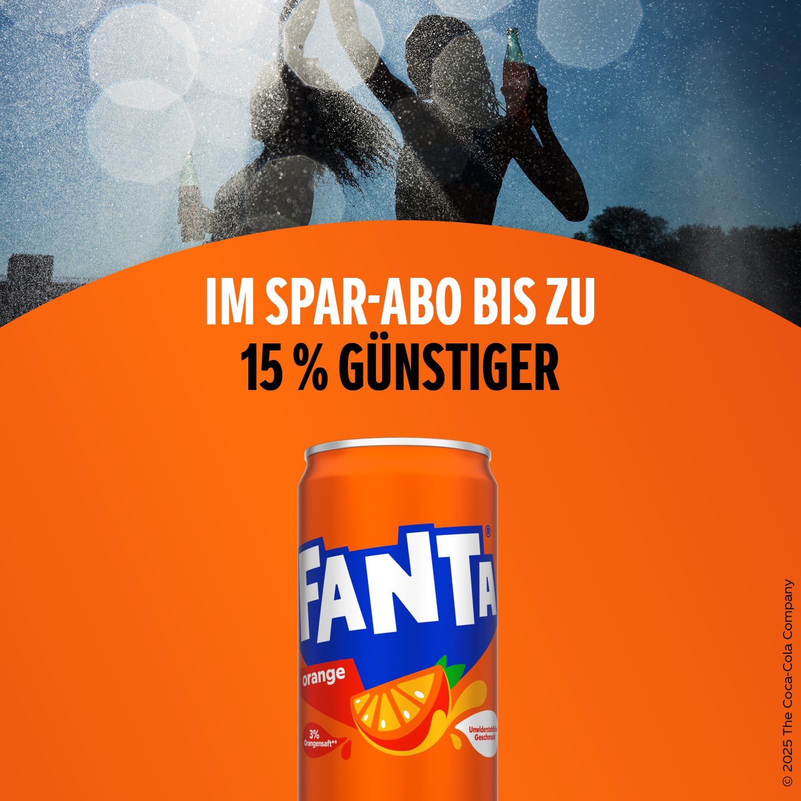 Fanta Orange - fruchtig-spritzige Limonade mit klassischem Orangengeschmack - erfrischendes Softgetränk in Einweg Dosen (24 x 330 ml) 3