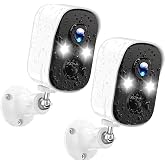 2 Pack 4MP Security Cameras Wireless Outdoor, Color Night Vision Camera | Cameras for Home Security with PIR Motion Detection, SD/Cloud Storage, 2-Way Audio, Siren Alarm, FHD, IP65, Works with Alexa