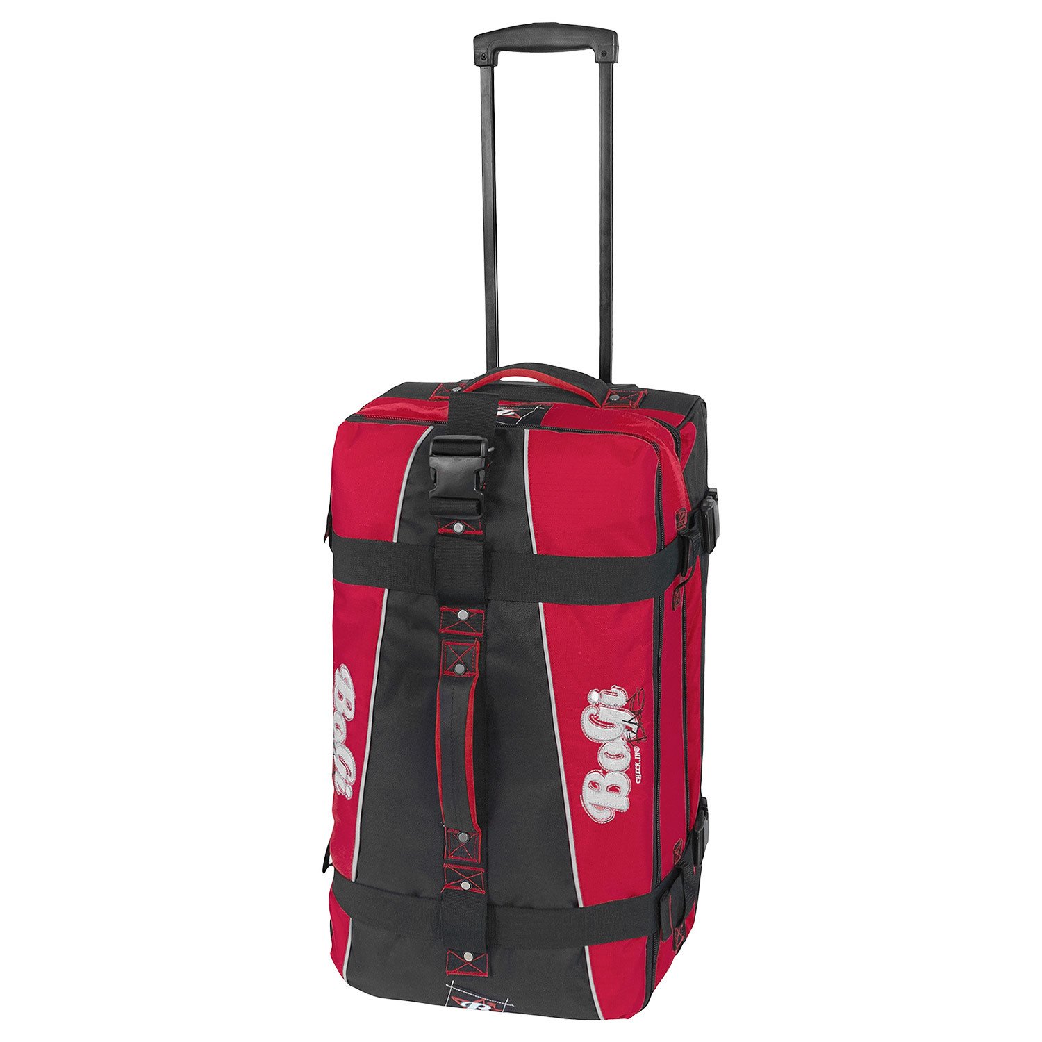 BoGi Bag Travel bag Travel case Suitcase, 72 cm, 85 L, red / black