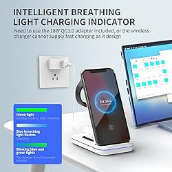 MSTJRY Wireless Charging Station, 3 in 1 Wireless