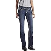 Ariat Womens R.e.a.l. Mid Rise Stretch Whipstitch Boot Cut Jean