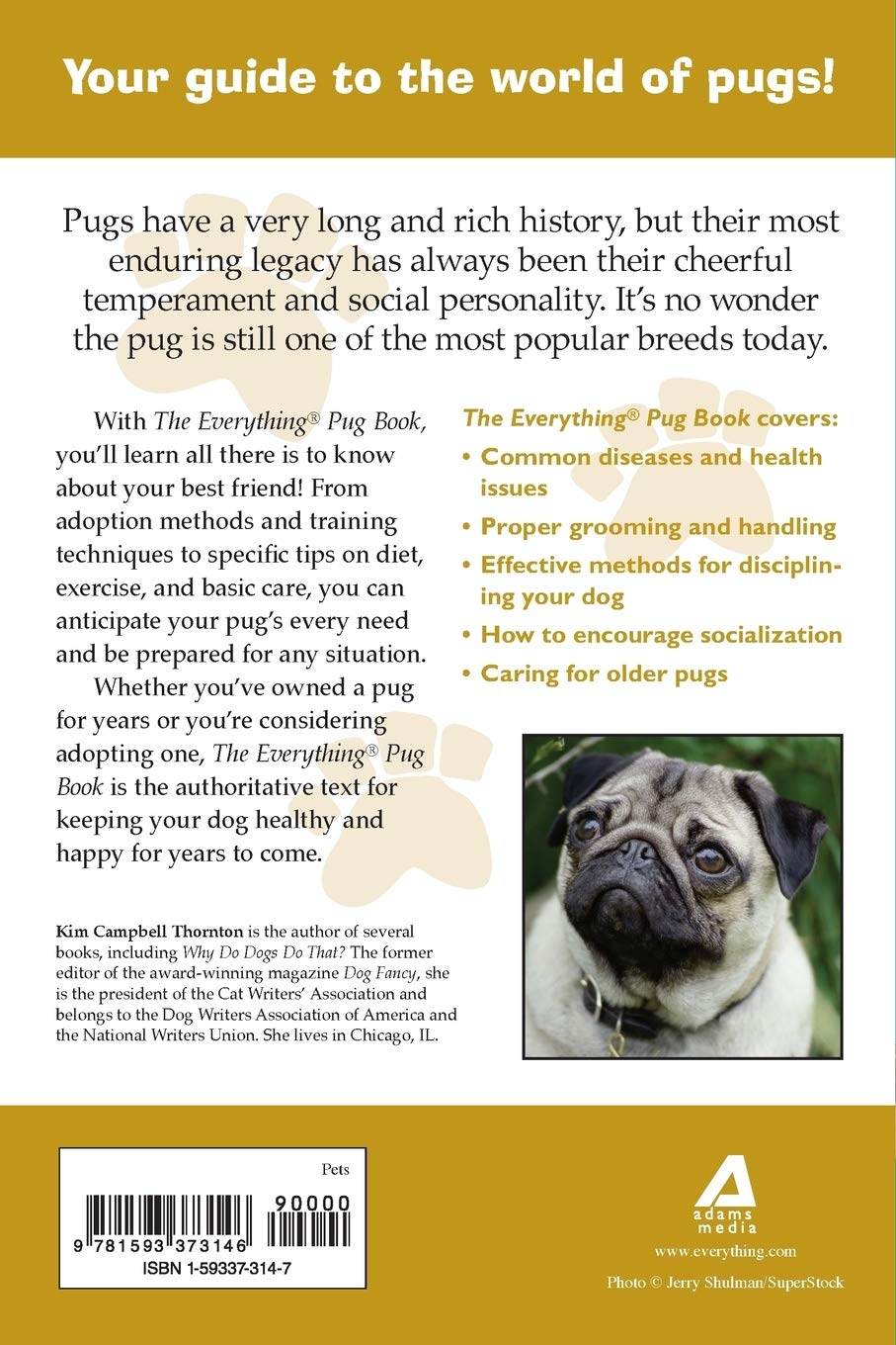 The Everything Pug Book A Complete Guide To Raising Training And Caring For Your Pug Everything Pets Amazon Co Uk Thornton Kim Campbell 9781593373146 Books