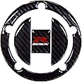 NIGHT CAT Motorcycle Gas Tank Protector,3D Real Carbon,Tank Cap,Fuel Cap Decal, Compatible with GSXR 600 GSXR 750 GSXR 1000 K6 K7 K8 K9 L1 2006-2017, Black