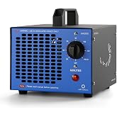 Airthereal MA5000 Ozone Generator, High Capacity, 2000 Sq Ft, Blue | Ozone Air Ionizer for Rooms, Smoke, Cars, Pets, O3 deodorizer