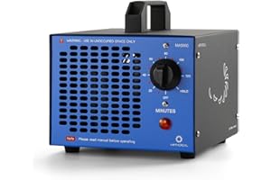 Airthereal MA5000 Commercial Ozone Generator, High Capacity Ozone Machine Odor Removal - Home Air Ionizers O3 Deodorizer for Rooms, Smoke, Cars and Pets, Eliminate Odors up to 2000sq.ft., Blue