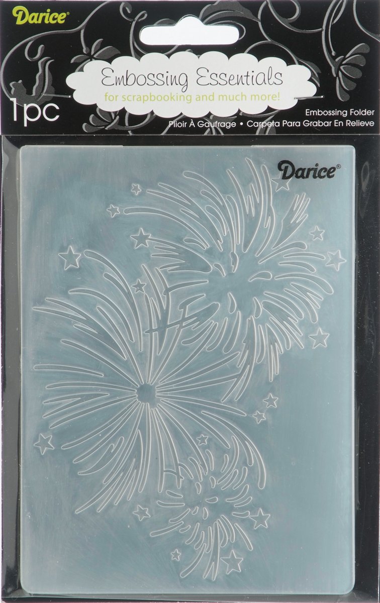 Darice Embossing Folder 4.25 x 5.75-inch-Fireworks