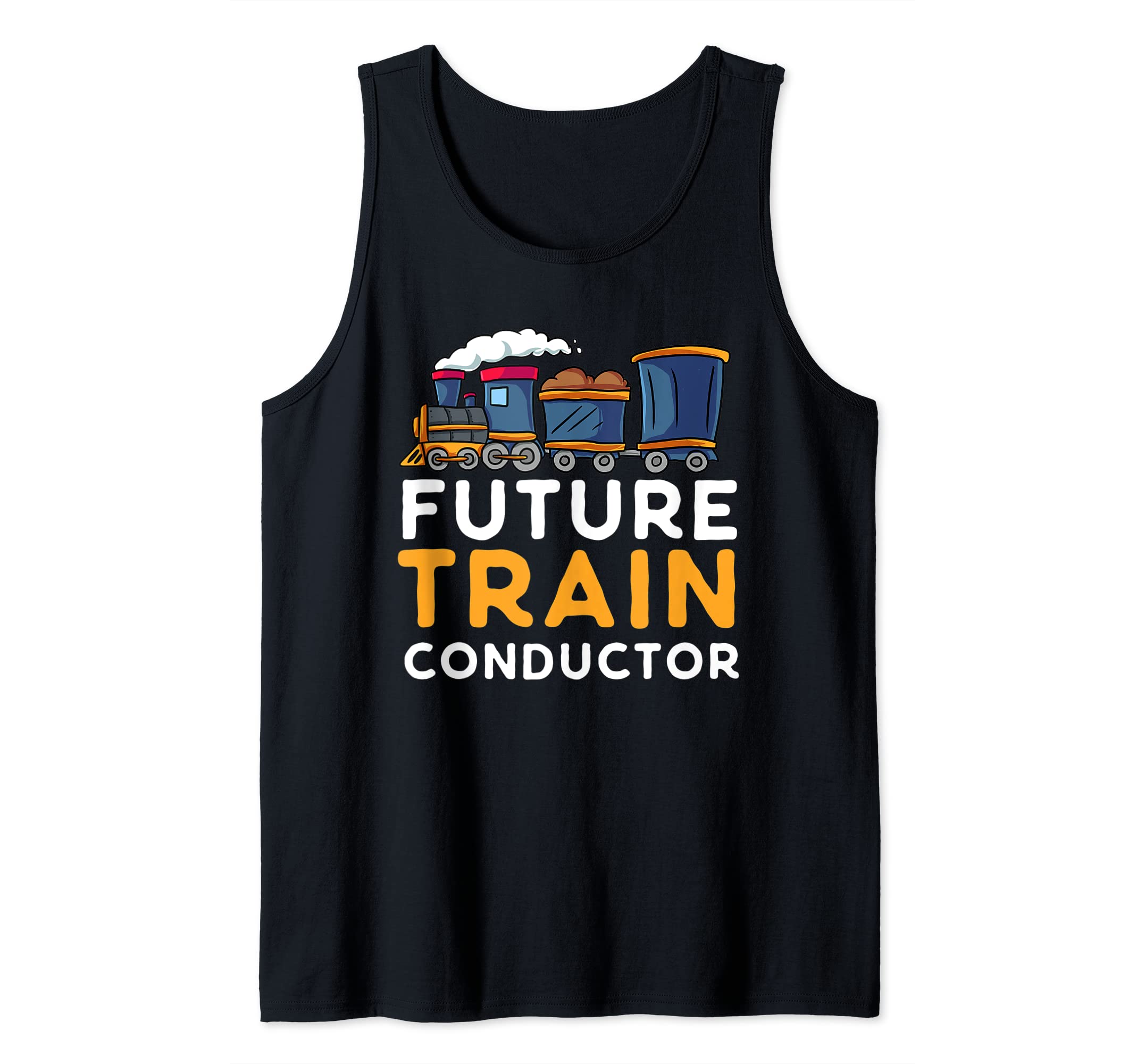 Steam Engine Gift for Toddlers Kids Future Train Conductor Tank Top