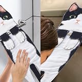 AGRIMONY Cat Funny Hand Towels Cute Cat Decor 25x6 In Soft Absorbent view 5