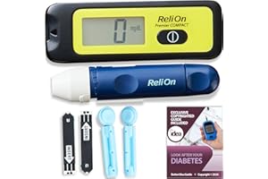 IDEA SHOP USA ReliOn Premier Compact meter + 50 Premier Test Strip + Lancing Device + 10 Lancets + "Look After Your Diabetes" - Better Idea Guide" | Premier Compact Blood Glucose Monitoring System
