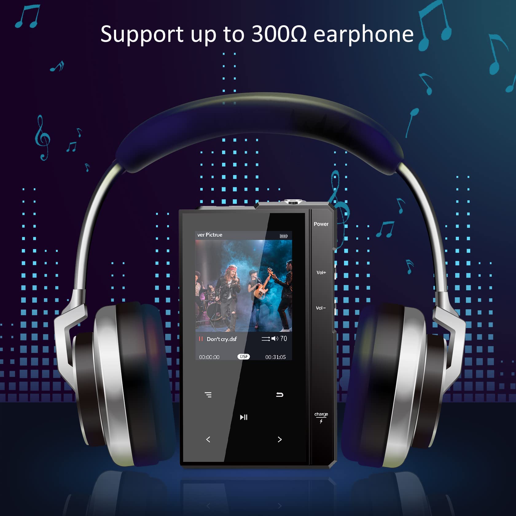 Mua Phinistec 16GB HiFi MP3 Player with Bluetooth, Lossless DSD High