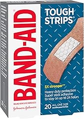 Band-Aid Brand Tough Strips Adhesive Bandage for Minor Cuts & Scrapes, All One Size, 20 ct
