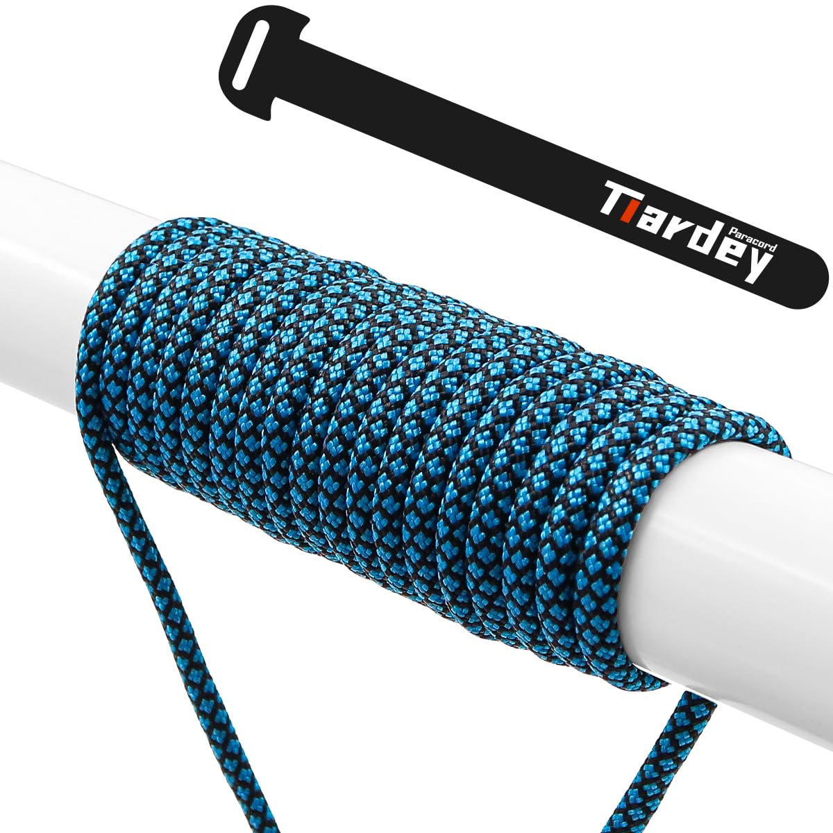 Tiardey PRN-195 Paracord 4mm 100ft (31m) 9 Core Strand,Tear-resistant,Nylon Cord,Mil Spec Type III Paracord,Holds up to 250kg for Outdoor Survival Camping