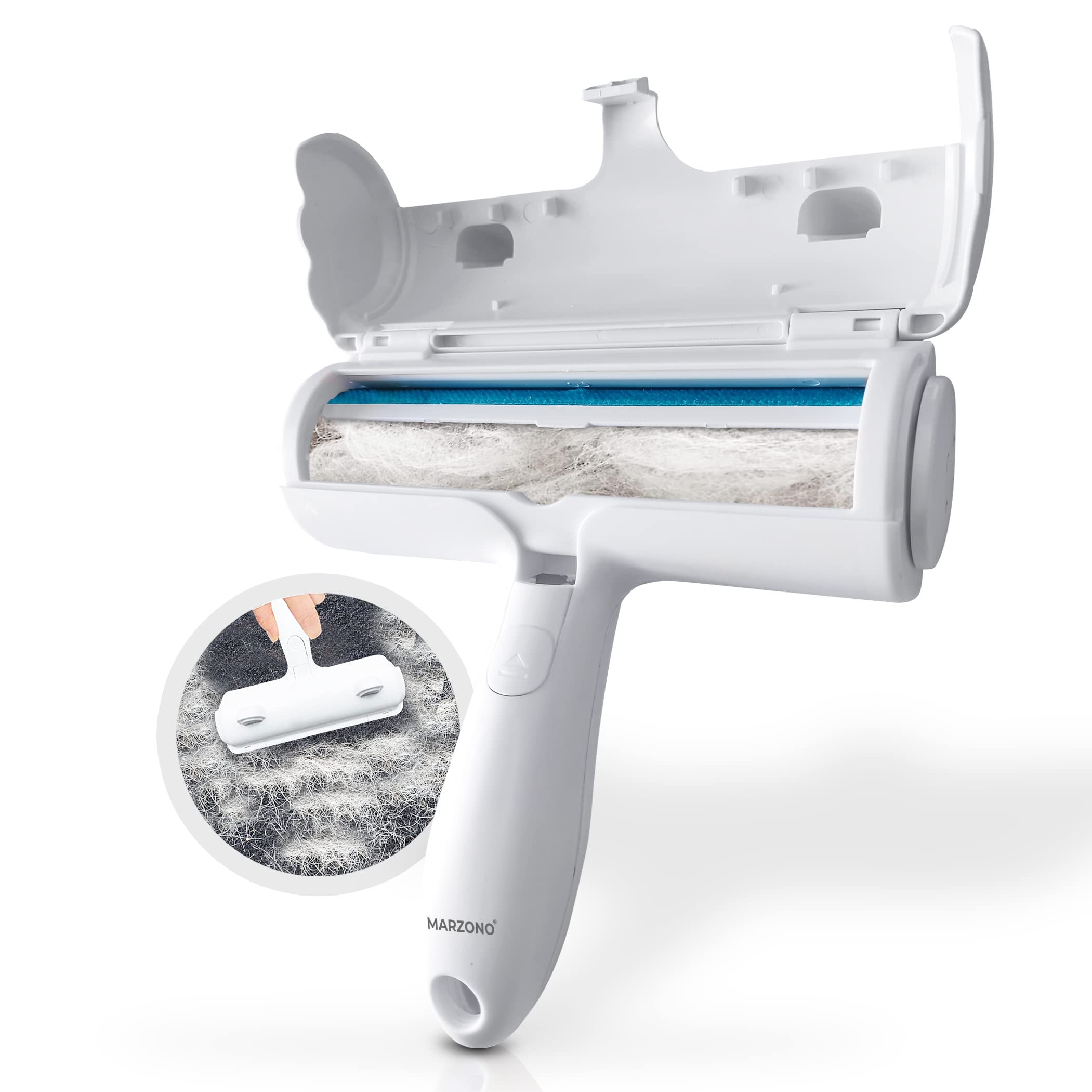 Marzono® Hair Remover Pet Cleaning Brush Fur Remover for Dogs Cats Animals Brush Hair Remover Pets Roller Hair Remover Pet Hair Remover Washable Reusable (Blue)