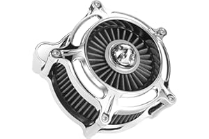 HEYOMOTOR Air Filter Cleaner for Harley Davidson Softail Touring Street Road King Glide Trike for Harley Davidson Air Intake Filters for Touring 08-16, Softail 16-17 Grey