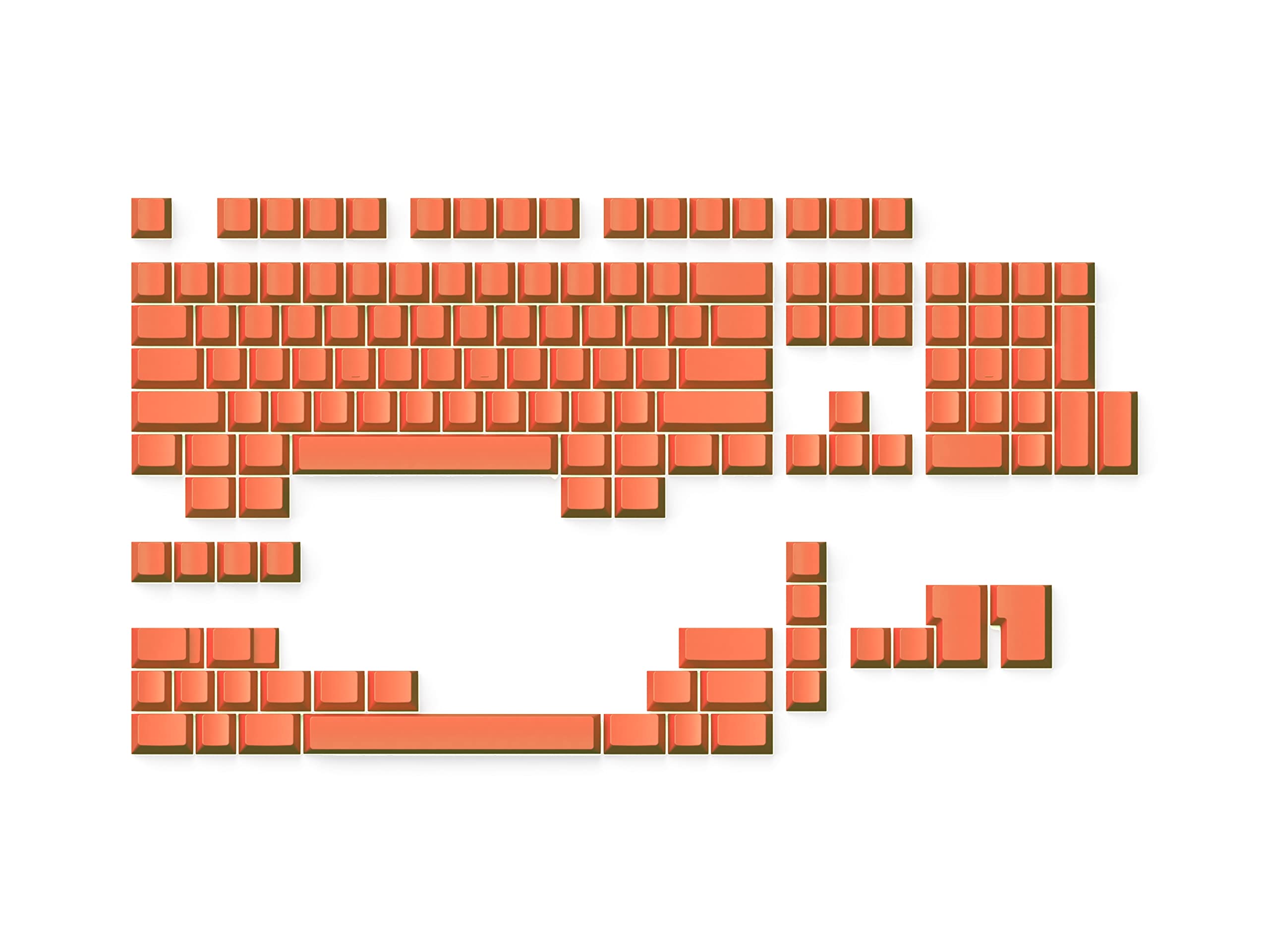 Ranked Blank Premium Keycap Set | 1.4 mm Thick PBT | Cherry Profile for Mechanical Keyboard (Coral, 139 Keys) — image 1