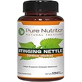 Pure Nutrition Stinging Nettle 20:1 Extract, 10000mg Strength | 120 Veg Caps | 4 Months Supply | Once Daily