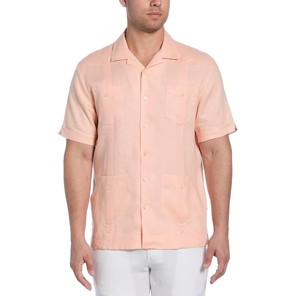 Foxfire Men's Guayabera Cuban Shirt - Short Sleeve, 55% Cotton 45% Poly, Big & Tall Sizes Up To 8X