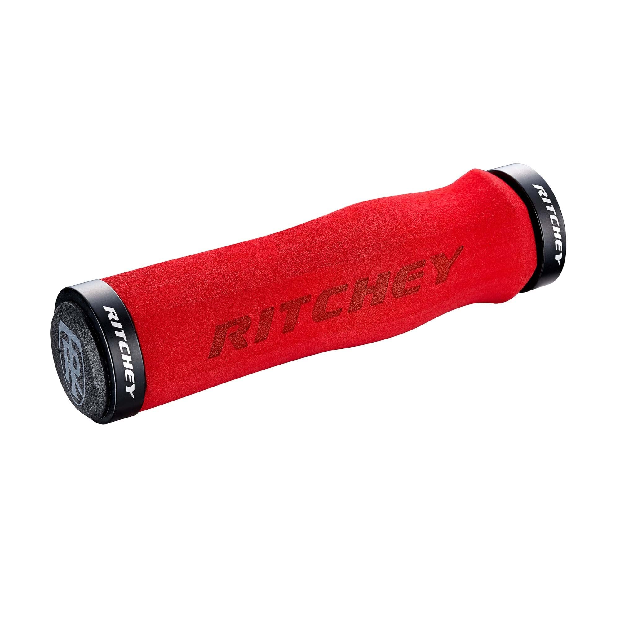 Ritchey WCS Truegrip Neoprene Locking MTB Handlebar Grips: Red 130mm — image 1