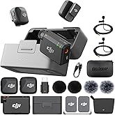 DJI Mic Mini (2 TX + 1 RX + Charging Case) Wireless Lavalier Microphone, Ultralight, Noise Cancelling, Up to 48-Hour Battery