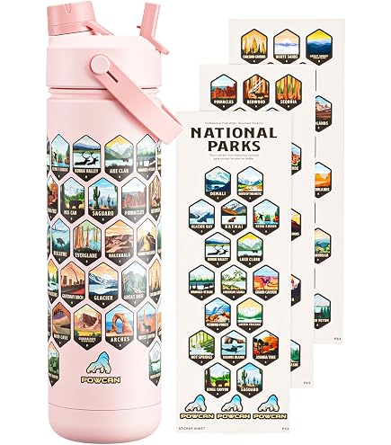 Insulated Stainless Steel Water Bottle LET'S WANDER National Parks ...