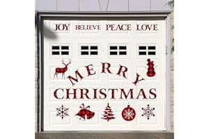 BBTO 25 Pcs Merry Christmas Garage Door Magnet Decorations Xmas Garage Door Decor Christmas Magnets Stickers for Fridge Kitchen Car Magnetic Indoor Outdoor Decorations