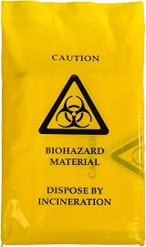 White Hinge White Hinge 50x Yellow Biohazard Bags 35cm x 20cm Self Seal view 2