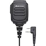 Midland AVPH10 Handheld/Wearable Speaker Microphone with Push-to-Talk for GMRS Radios, Black