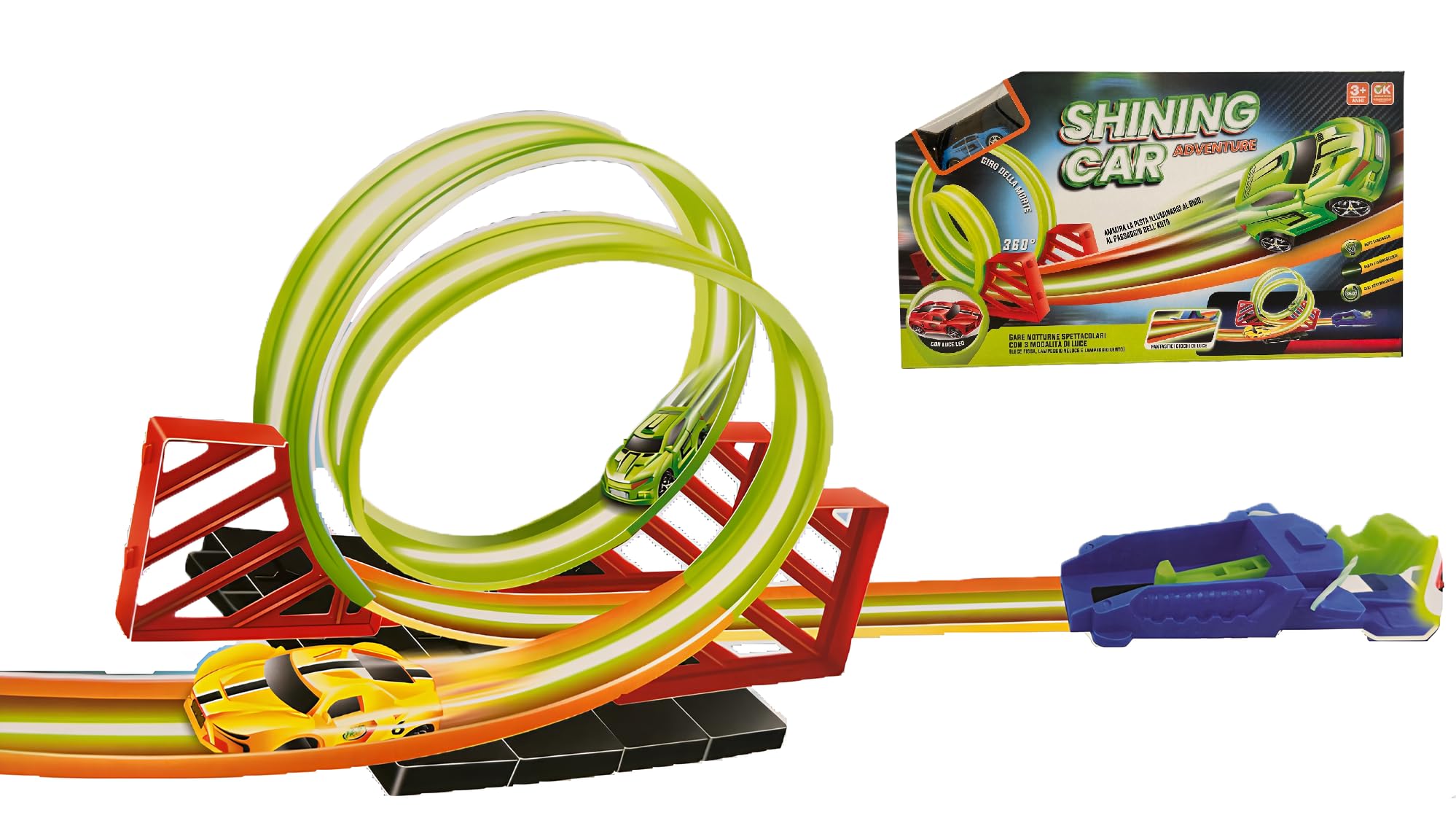 Luminous Toy Track Double Death Ride with Car Track Cars Track Track Flexible Car Track Death Tour with Loop Track with Launcher