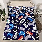 Erosebridal Gamer Fitted Sheet Queen Size Gaming