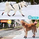 BEAUTYZOO 6Pcs Dog Socks Anti Slip Non-Skid Boots Large Blue L view 3
