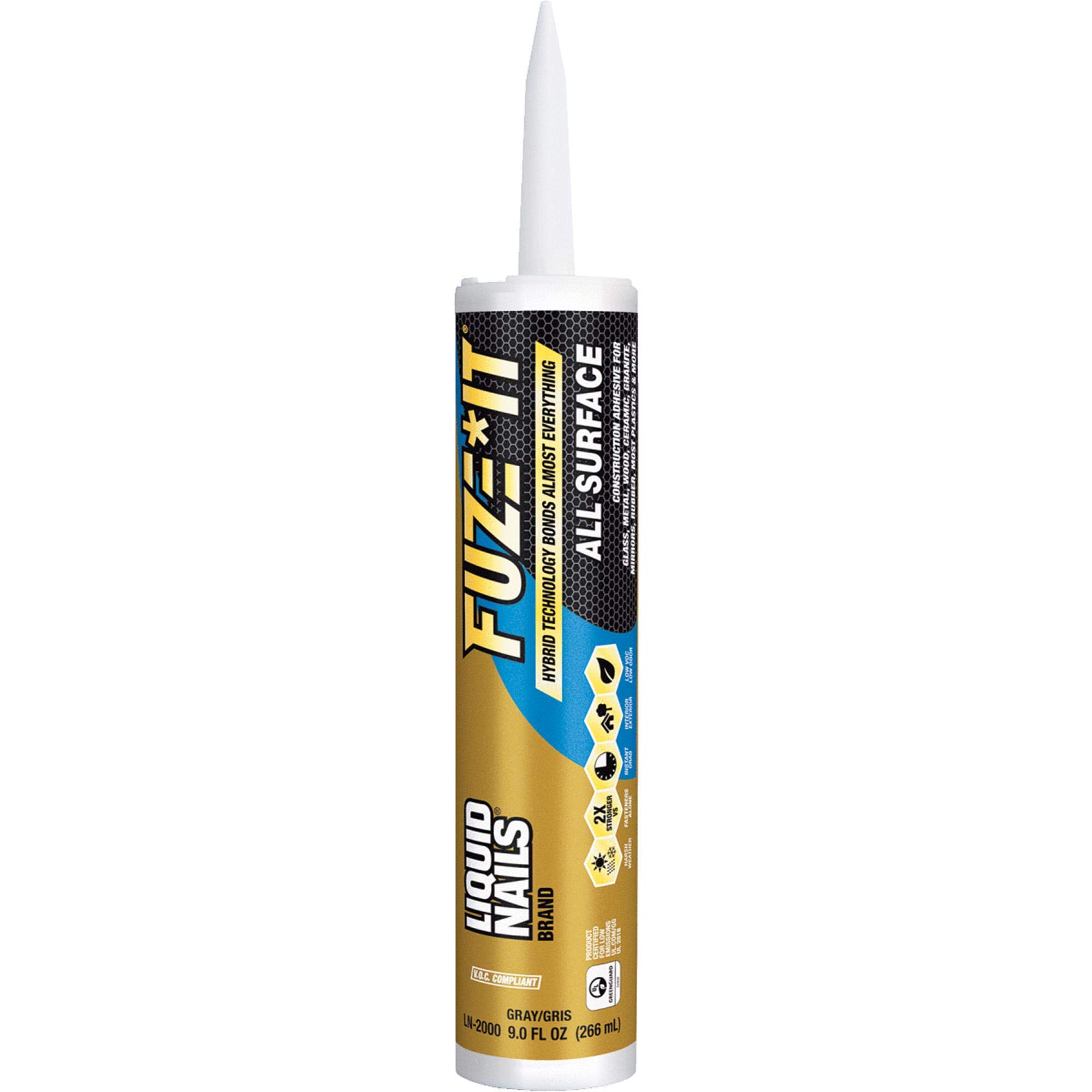 Photo 1 of ***ONE TUBE ONLY*** 
Liquid Nails LN-2000 9 oz. Fuze It All Surface Construction Adhesive, Gray
