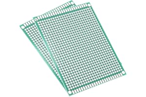 uxcell 2pcs 7x9cm Double Sided PCB Board Universal Printed Circuit Proto Board for DIY Soldering Electronic Projects Practice