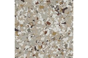 Vetta Coatings Flakes (10 lbs, 4.5kg) for Epoxy for Garages, Basements, Professional Concrete Floor Restoration, 1/4'' Vinyl Flakes Packaged in Canada (Creekbed)
