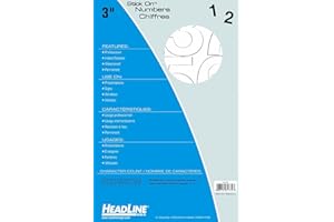 Headline Sign 31332 Stick-On Vinyl Numbers, White, 3-Inch