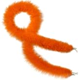 SOGUGOM Orange 22G Marabou Feather Boa,2 Yards Boa for Crafting | Fluffy and Soft Fur Boa for DIY Craft Project, Homecoming Mums, Halloween Costume Accessory, Party decoration