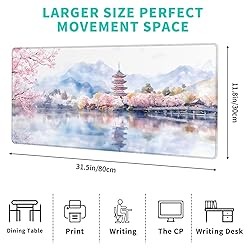 ainori Cherry Blossom Temple Gaming Mouse Pad