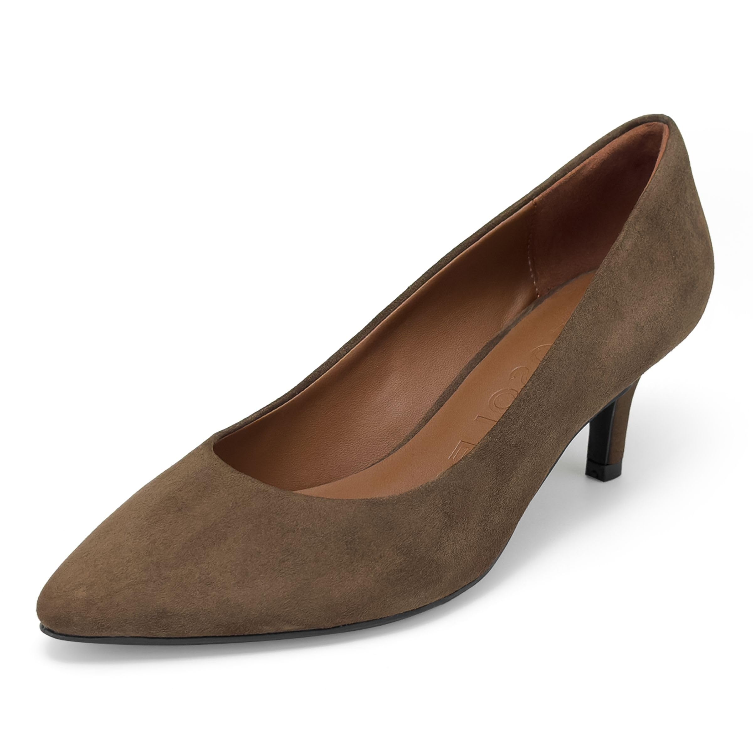 Aerosoles Women’s Elil Kitten Heel Pump, Fango Suede, 11W