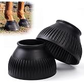 Abbylike Horse Bell Boots 1 Pair | Horse Overreach Ballistic Rubber Bell Boots Care for Turnout, No Rub Design Protect Against Hoof Impact Trauma