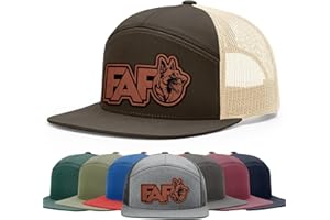 FAFAO Belgian Malinois Hat, 168 Style Trucker Leather Patch Hat for Men And Women Breathable Hat, Snapback Adjustable Hat