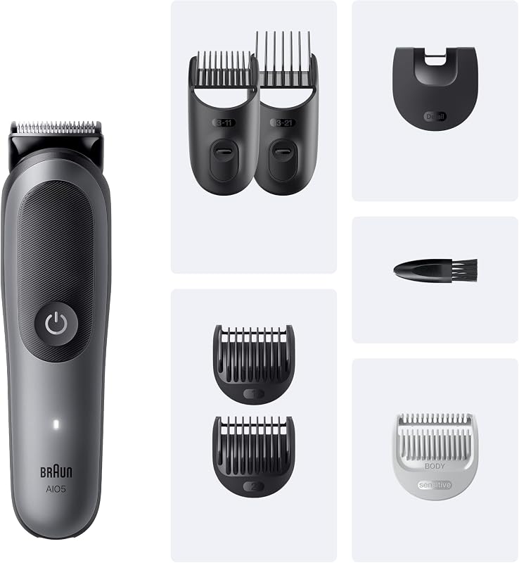 Multigroom All-in-One Series 5, 7-in-1 Trimmer, AIO5520, Grau