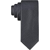Calvin Klein Men’s Black Solid and Pattern Neckties – Dress Ties for Work, Weddings & Formal wear (Standard & Extra Long)