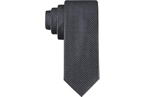 Calvin Klein Men’s Black Solid and Pattern Neckties – Dress Ties for Work, Weddings & Formal wear (Standard & Extra Long)