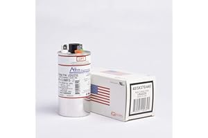 40 + 5 uf/Mfd Round Dual Universal Capacitor Replacement Amrad USA2235 Replacement - Used for 370 or 440 VAC Made in The U. S