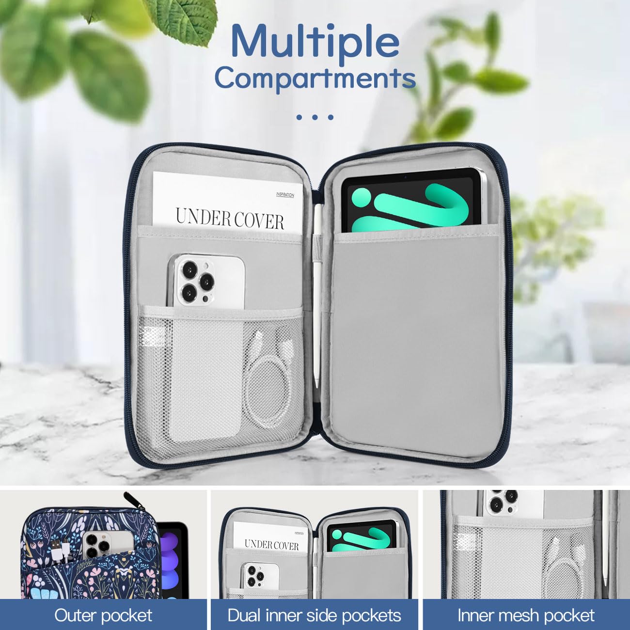 Dadanism 8-9 Inch Tablet Sleeve Bag Carrying Case for iPad mini 7th/6th 8.3