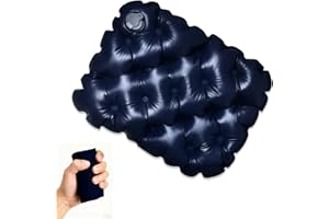 WVD Inflatable Travel Cushion, Nflatable Seat Cushion for Air Travel, Lightweight Stadium Mat, Blow Up Sitting Support for Lo