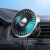 Yatessence USB Car Fan, Electric Fan for Air Vent, Personal Vehicle Fan, Mini Air Circulator for Sedan, SUV, Truck, Van, 3-Speed Adjustable, Powerful Airflow.