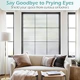 DOWELL Window Film Privacy 90x400cm Frosted Stripe Static Cling Glass Vinyl view 3
