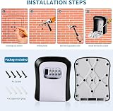 Mitoymia Key Safe Wall Mounted 4 Digit Combination Gray H001 view 3